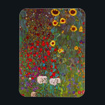 Gustav Klimt Boerderij Garden met zonnebloemen Mag Magneet<br><div class="desc">Gustav Klimt Boerderij Garden met zonnebloemen magneet. Olieverf op canvas van 1905 tot 1906. Hoewel Klimt het meest wordt erkend voor zijn gouden periode die klassieke werken produceerde zoals The Kiss en Portret van Adele Bloch Bauer, produceerde de kunstenaar ook een aantal enorm charmante landschapsschilderijen. Boerderij van tuinen met zonnebloemen...</div>