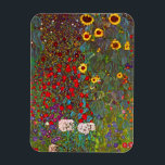 Gustav Klimt Boerderij Garden met zonnebloemen Mag Magneet<br><div class="desc">Gustav Klimt Boerderij Garden met zonnebloemen magneet. Olieverf op canvas van 1905 tot 1906. Hoewel Klimt het meest wordt erkend voor zijn gouden periode die klassieke werken produceerde zoals The Kiss en Portret van Adele Bloch Bauer, produceerde de kunstenaar ook een aantal enorm charmante landschapsschilderijen. Boerderij van tuinen met zonnebloemen...</div>
