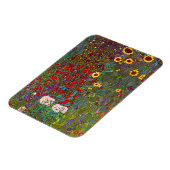 Gustav Klimt Boerderij Garden met zonnebloemen Mag Magneet (Linkerzijde)