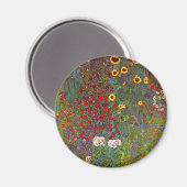 Gustav Klimt Boerderij Garden met zonnebloemen Mag Magneet (Voorkant / Achterkant)