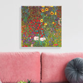 Gustav Klimt Boerderij Garden met zonnebloempanvas Canvas Afdruk (Insitu (Woonkamer))