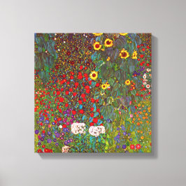 Gustav Klimt Boerderij Garden met zonnebloempanvas Canvas Afdruk