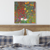 Gustav Klimt Boerderij Garden met zonnebloempanvas Canvas Afdruk (Insitu (Slaapkamer))