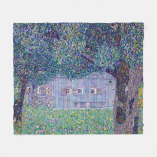 Gustav Klimt - Boerderij in Opper-Oostenrijk Fleece Deken
