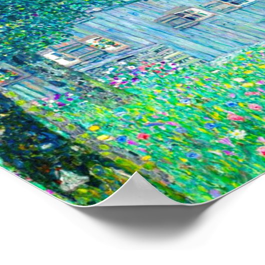 Gustav Klimt Boerderij in Opper Oostenrijk Poster (Hoek)