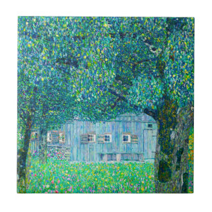 Gustav Klimt Boerderij in Opper Oostenrijk Tegeltje