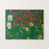 Gustav Klimt - Boerderij tuin met bloemen Legpuzzel (Horizontaal)