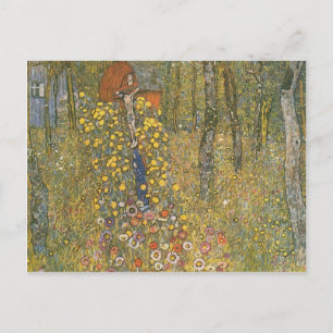 Gustav Klimt - Boerderij Tuin met Crucifix Briefkaart