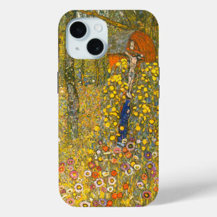 Gustav Klimt Boerderij Tuin met Crucifix iPhone 15 Case