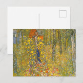 Gustav Klimt Boerderij Tuin met Crucifix Feestdagenkaart (Voorkant / Achterkant)