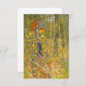 Gustav Klimt Boerderij Tuin met Crucifix Informatiekaartje (Voorkant / Achterkant)
