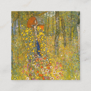 Gustav Klimt Boerderij Tuin met Crucifix Informatiekaartje