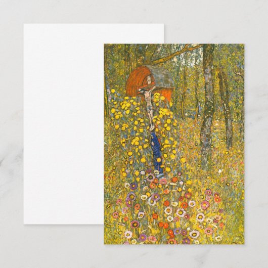 Gustav Klimt Boerderij Tuin met Crucifix Kaart (Voorkant / Achterkant)