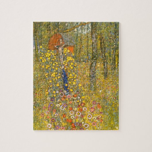 Gustav Klimt Boerderij Tuin met Crucifix Legpuzzel (Verticaal)