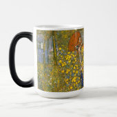 Gustav Klimt Boerderij Tuin met Crucifix Magische Mok (Links)