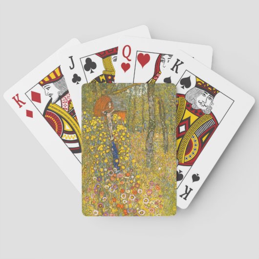 Gustav Klimt Boerderij Tuin met Crucifix Pokerkaarten (Achterkant)