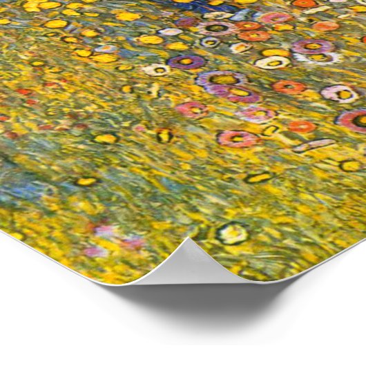 Gustav Klimt Boerderij Tuin met Crucifix Poster (Hoek)