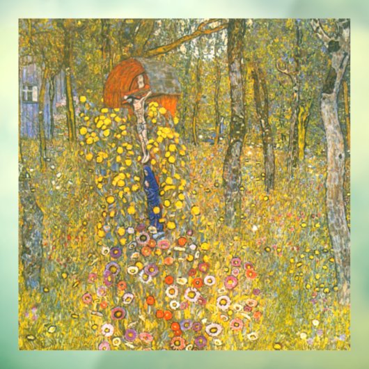 Gustav Klimt Boerderij Tuin met Crucifix Raamsticker (Vel 3)