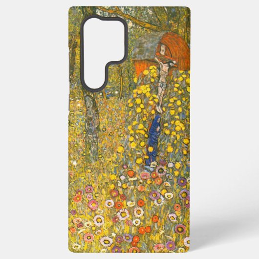 Gustav Klimt Boerderij Tuin met Crucifix Samsung Galaxy Hoesje (Achterkant)