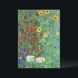 Gustav Klimt Boerderij tuin met zonnebloemen<br><div class="desc">Gustav Klimt Boerderij tuin met zonnebloemen  kunst nieuwe schilderijen</div>