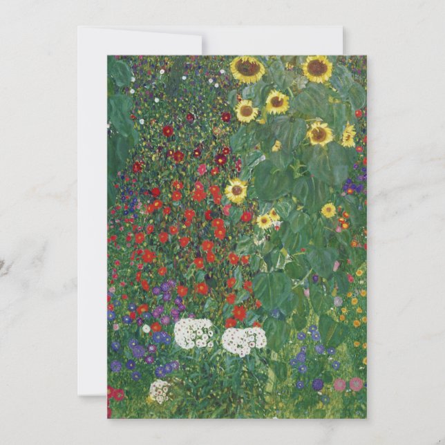 Gustav Klimt - Boerderij tuin met zonnebloemen (Voorkant)
