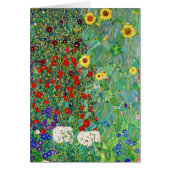 Gustav Klimt Boerderij tuin met zonnebloemen (Voorkant)