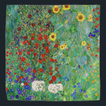Gustav Klimt Boerderij tuin met zonnebloemen Bandana<br><div class="desc">Gustav Klimt Boerderij tuin met zonnebloemen  kunst nieuwe schilderijen</div>