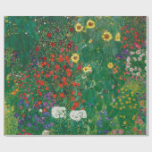 Gustav Klimt - Boerderij tuin met zonnebloemen Cadeaupapier (Vlak)
