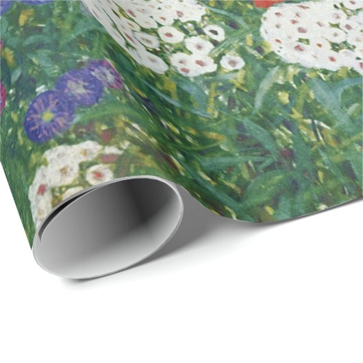 Gustav Klimt - Boerderij tuin met zonnebloemen Cadeaupapier (Rol Hoek)