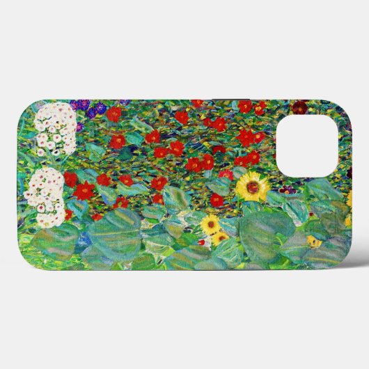 Gustav Klimt Boerderij tuin met zonnebloemen Case-Mate iPhone Case (Achterkant (horizontaal))