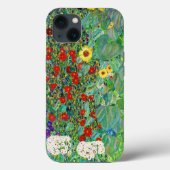 Gustav Klimt Boerderij tuin met zonnebloemen Case-Mate iPhone Case (Achterkant)