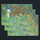 Gustav Klimt Boerderij tuin met zonnebloemen Inpakpapier Vel<br><div class="desc">Gustav Klimt Boerderij tuin met zonnebloemen  kunst nieuwe schilderijen</div>