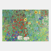 Gustav Klimt Boerderij tuin met zonnebloemen Inpakpapier Vel (Voorkant 2)