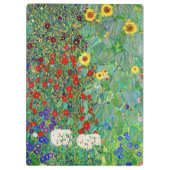 Gustav Klimt Boerderij tuin met zonnebloemen Klembord (Achterkant)