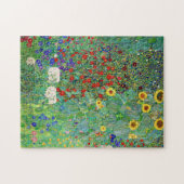 Gustav Klimt Boerderij tuin met zonnebloemen Legpuzzel (Horizontaal)