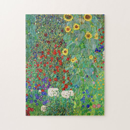 Gustav Klimt Boerderij tuin met zonnebloemen Legpuzzel (Verticaal)