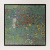 Gustav Klimt, Boerderij tuin met zonnebloemen Legpuzzel (Horizontaal)