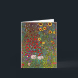 Gustav Klimt Boerderij Tuin met Zonnebloemen Opmer Kaart<br><div class="desc">Gustav Klimt Boerderij Tuin met Zonnebloemen briefkaart. Olieverf op doek uit 1905-06. Hoewel Klimt het meest bekend staat om zijn gouden periode die klassieke werken produceerde zoals The Kiss en Portrait of Adele Bloch Bauer, produceerde de kunstenaar ook een aantal enorm charmante landschapswerken. Tuin Boerderij met Zonnebloemen beschikt over een...</div>