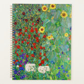 Gustav Klimt Boerderij tuin met zonnebloemen Planner (Voorkant)