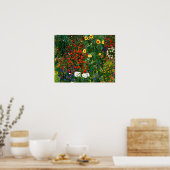 Gustav Klimt - Boerderij tuin met zonnebloemen Poster (Keuken)