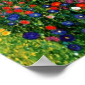 Gustav Klimt - Boerderij tuin met zonnebloemen Poster (Hoek)