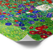 Gustav Klimt Boerderij tuin met zonnebloemen Poster (Hoek)