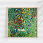 Gustav Klimt Boerderij tuin met zonnebloemen Poster<br><div class="desc">Gustav Klimt Boerderij tuin met zonnebloemen  kunst nieuwe schilderijen</div>