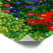 Gustav Klimt - Boerderij tuin met zonnebloemen Poster (Hoek)