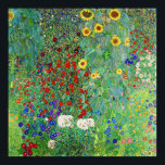 Gustav Klimt Boerderij tuin met zonnebloemen Poster<br><div class="desc">Gustav Klimt Boerderij tuin met zonnebloemen  kunst nieuwe schilderijen</div>