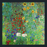 Gustav Klimt Boerderij tuin met zonnebloemen Poster<br><div class="desc">Gustav Klimt Boerderij tuin met zonnebloemen  kunst nieuwe schilderijen</div>