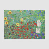 Gustav Klimt Boerderij tuin met zonnebloemen Tissuepapier (Voorkant)