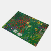Gustav Klimt - Boerderijen tuin met bloemen Deurmat (Schuin)
