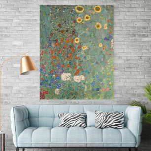 Gustav Klimt Boerderijtuin met zonnebloemen (1907) Poster