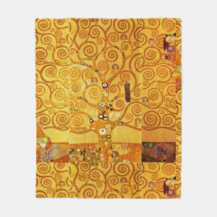 Gustav Klimt Boom des Levens: Art Nouveau Symbolis Fleece Deken